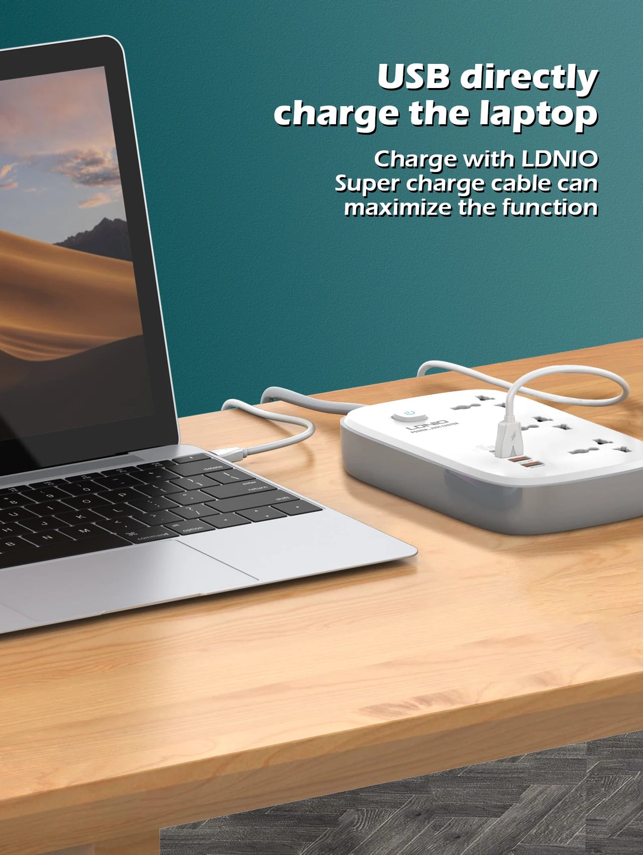 Picture of LDNIO SC3416 65W 3 Socket with 4 USB Port Power Strip 