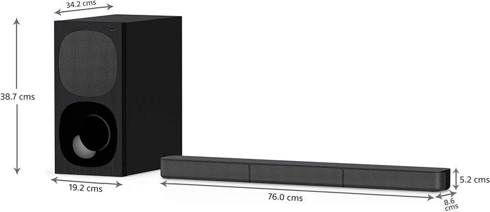 Picture of Sony HT-S20R Real 5.1ch Dolby Digital Soundbar for TV with subwoofer and Compact Rear Speakers Black
