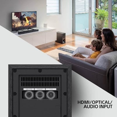 Picture of Sony HT-S20R Real 5.1ch Dolby Digital Soundbar for TV with subwoofer and Compact Rear Speakers Black
