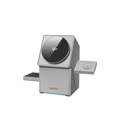 Picture of MAXCO Geometry Qi2 3in1 MagSafe Wireless Charger Grey