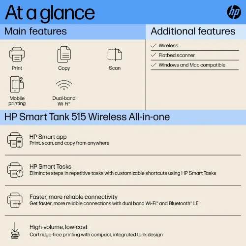 Picture of HP Smart Tank 515 Wireless All-in-One Printer Black