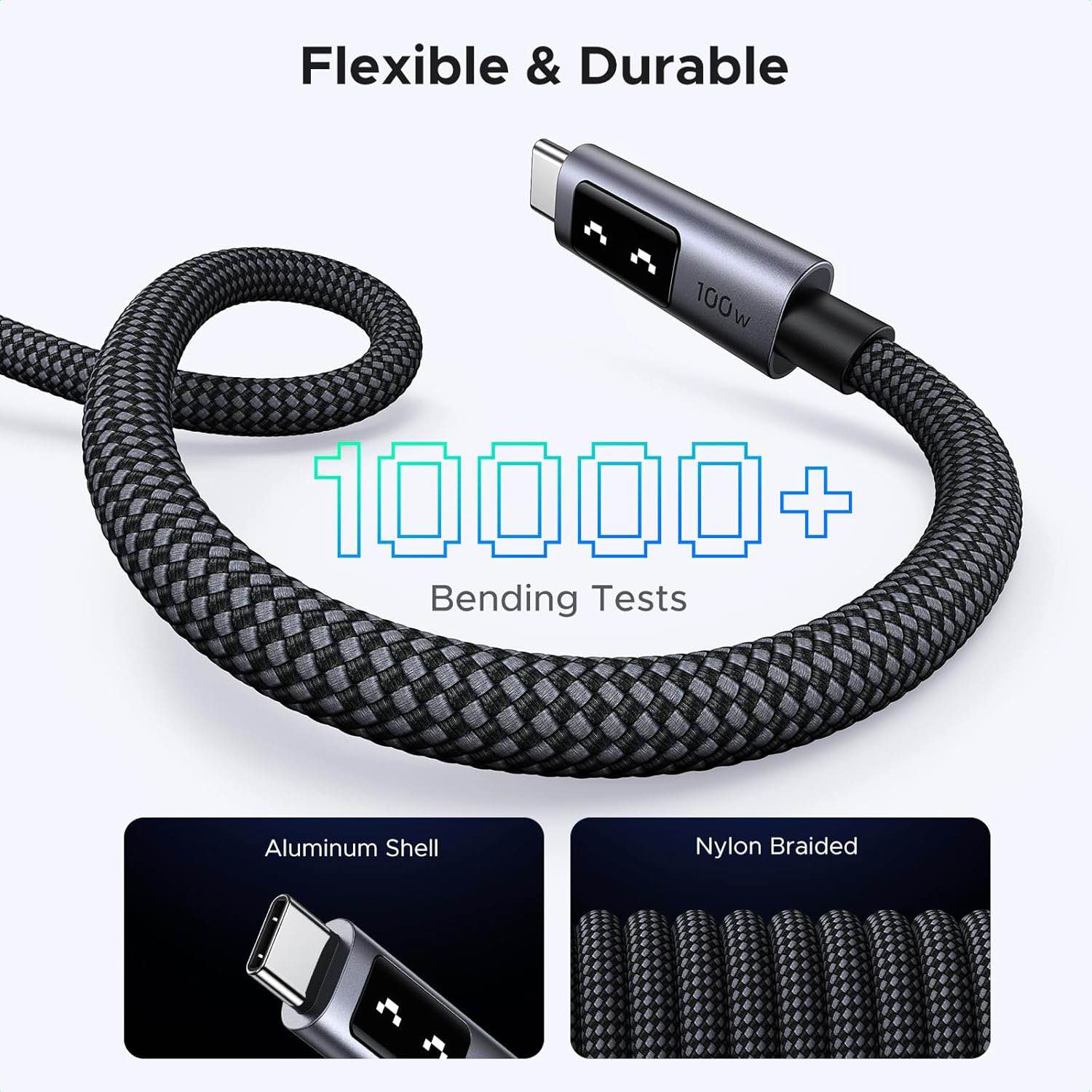 Picture of UGREEN 100W USB-C to USB-C PD Fast Charging Cable Grey