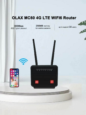 Picture of Olax MC60 300Mbps WIFI Speed 4G home wireless wifi Router Black