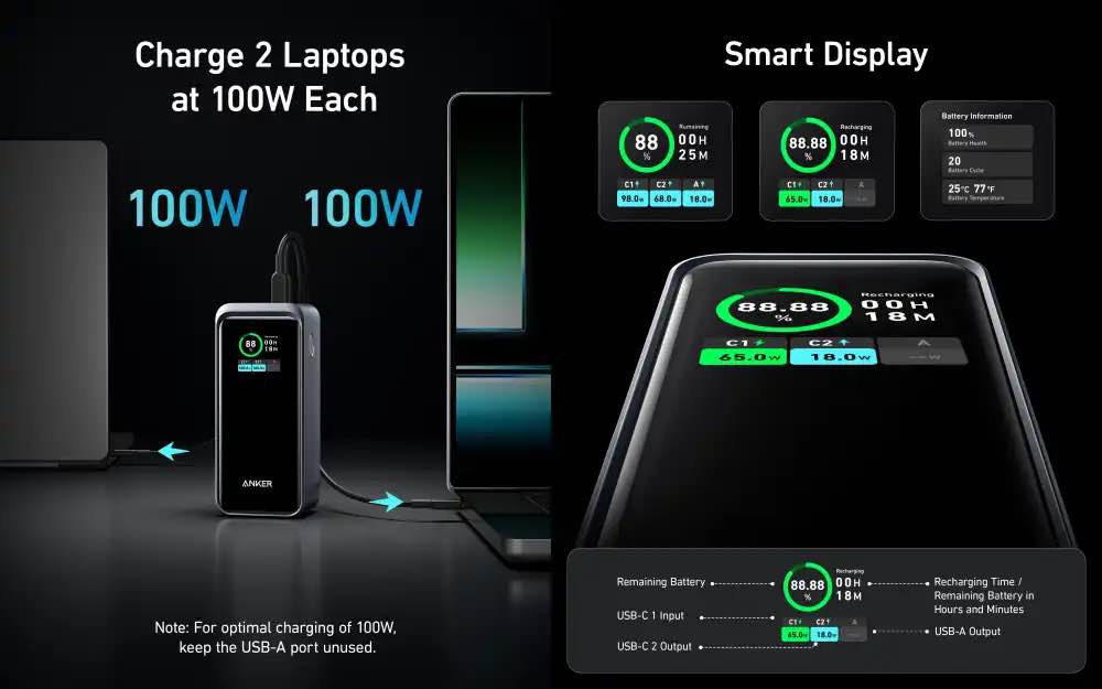 Picture of Anker Prime 20,000mAh Power Bank (200W) Grey