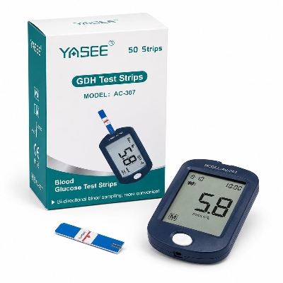 Picture of YASEE AC-307 GlucoSure GDH Blood Glucose Test Strips – High Accuracy Diabetes Monitoring Strips (50 Strips Pack)