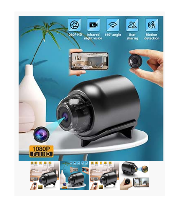 Picture of Rechargeable Mini Camera Wireless WiFi 1080P CCTV Indoor Outdoor MINI IP Camera Security Remote Control Surveillance Night Mobile Camera - Black