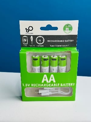 Picture of AA Rechargeable Battery - SmarToools RB40 AA 1.5V 2600mWh Rechargeable Battery (4Pcs Set) - Multicolor