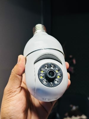 Picture of PTZ Bulb WiFi IP Camera V380 / V380 Pro E27 Wifi IP Camera 1080P Full Color Night Vision Auto - tracking Video Surveillance Security CCTV Cameras - White