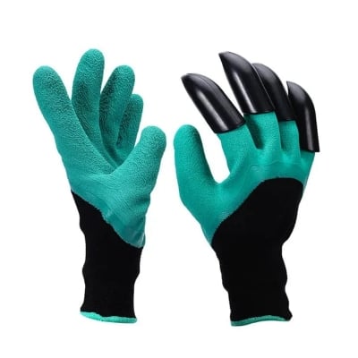 Picture of Gardening Gloves, Safe Garden Glove With Right Hand Sharp ABS Tips Water Proof Washable for Pruning and Planting - Green