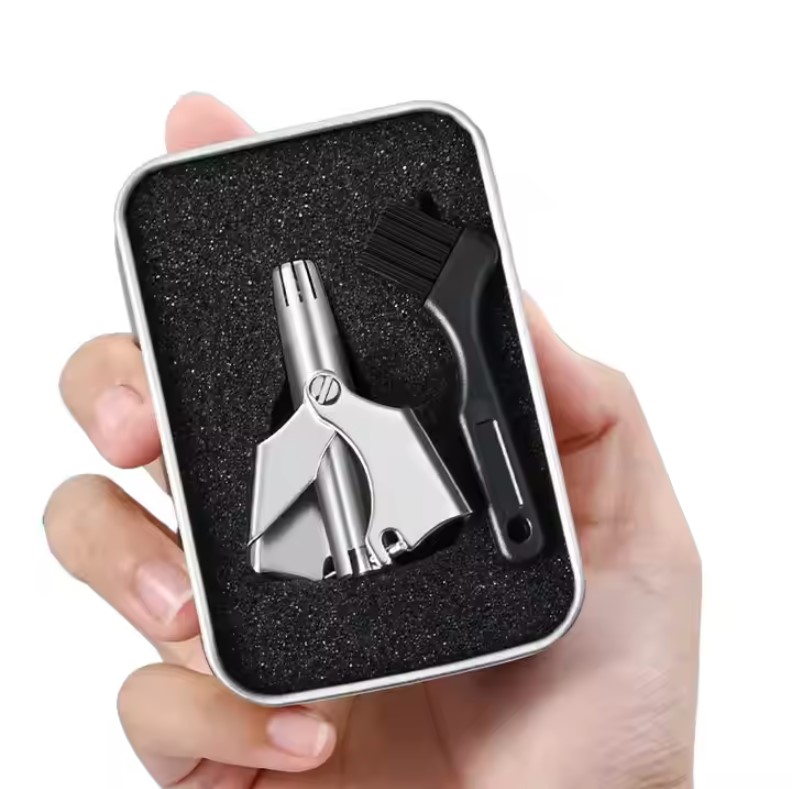 Picture of Nose Hair Trimmer Stainless Steel for Men Women Nose Manual Trimmer Mini Nose Trimmer