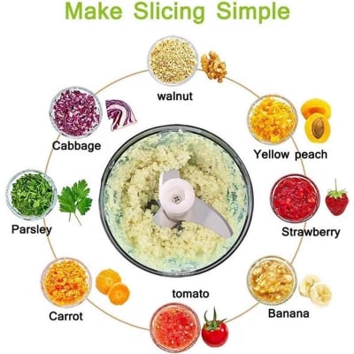 Picture of Vegetable Cutter Speedy Chopper Easy Manual Spin Cutter - Multicolor