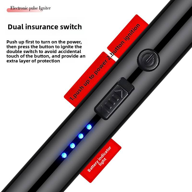 Picture of Rechargeable Kitchen Lighter USB Type-C Interface Windproof Arc Pulse Ignition Gun Arc Lighter - Multicolor