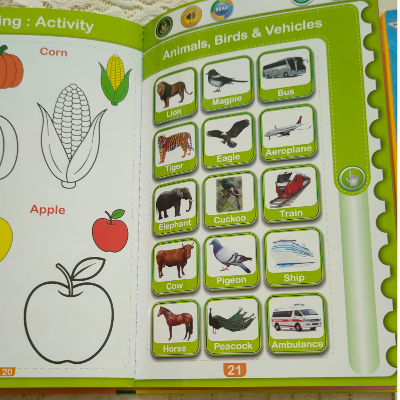 Picture of Rechargeable Intelligence baby Book for Kids ,update version 32page, Talking and Voice Recording Book, English, Bangla & Arabic, & Fun - Multicolor