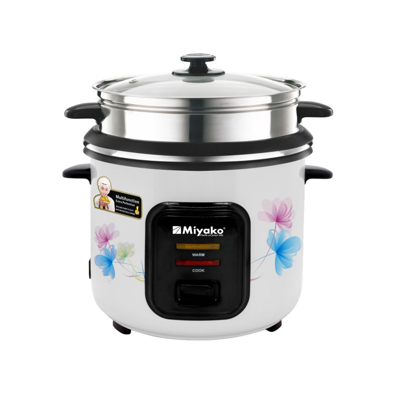 Picture of Miyako ASL-3P-280-YLD 2.8L Multifunctional Rice Cooker – 1000W Triple Pot, Auto Keep Warm, Easy One-Touch Cooking for Family Use - Multicolor