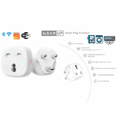 Picture of Tuya Wifi Smart Plug (With Energy Monitoring) 250V, 16A for Air Conditioner - White