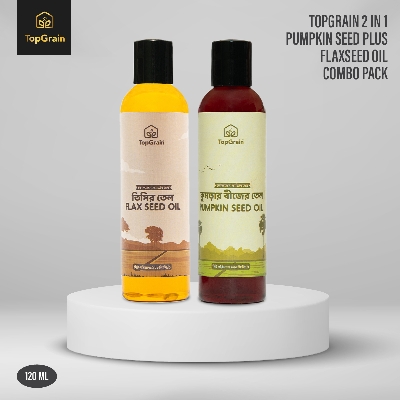 Picture of TopGrain 2 in 1 Pumpkin Seed Plus Flaxseed Oil Combo Pack