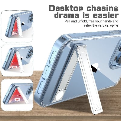 Picture of Zinc alloy Phone Kickstand Vertical and Horizontal Stand /Adjustable Small Folding Desk Mount Holder