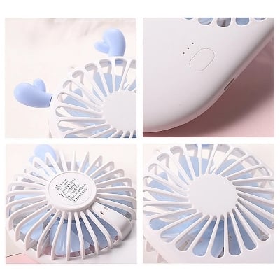 Picture of Mini Portable Pocket Fan Cool Air Hand Held Travel Cooler Cooling Mini Fans Power By USB Charging Office Outdoor Home Mini Fan