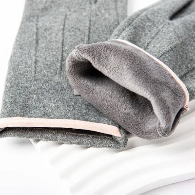 Picture of Women Autumn Winter Keep Warm Touch ScreenThin Cashmere Gloves Cycling Drive Fashion ElegantLetter Mark Windproof