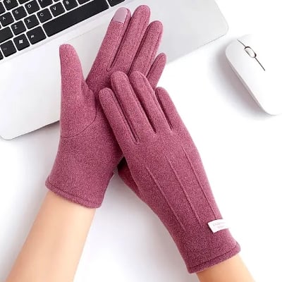 Picture of Women Autumn Winter Keep Warm Touch ScreenThin Cashmere Gloves Cycling Drive Fashion ElegantLetter Mark Windproof