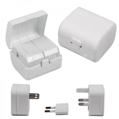 Picture of Universal Travel Adapter International Multi Plug 3-in1 Converter Multi Plug Power Socket UK/US/AU/EU/CA converter All in 1 Travel Adapter