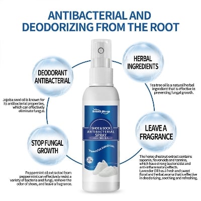 Picture of Shoe Odor Remover Spray For Stinky Sneakers Or Smelly Feet,Foot Deodorant Fight All Odors