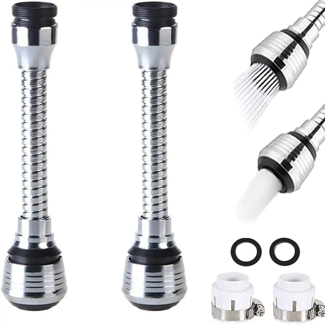 Picture of Rotate Faucet Extender Kitchen Faucet Extension Tubes, Water Saving Faucet Aerator Nozzle Filter Adapter, Sink Sprayer Attachment for Home Bathroom Kitchen