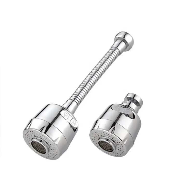 Picture of Rotate Faucet Extender Kitchen Faucet Extension Tubes, Water Saving Faucet Aerator Nozzle Filter Adapter, Stainless Steel Sink Sprayer Attachment for Home Bathroom Kitchen