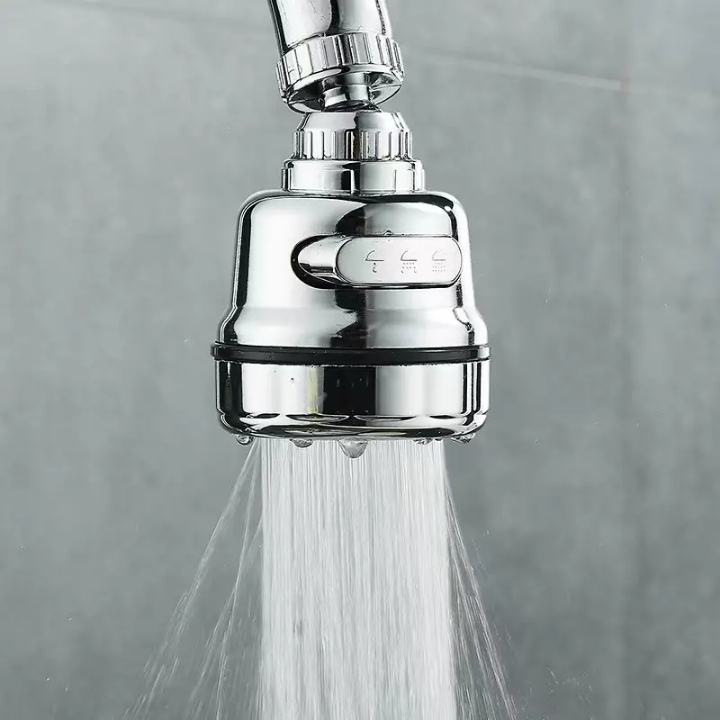 Picture of Rotate Faucet Extender Kitchen Faucet Extension Tubes, Water Saving Faucet Aerator Nozzle Filter Adapter, Stainless Steel Sink Sprayer Attachment for Home Bathroom Kitchen