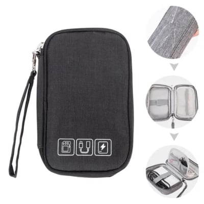 Picture of 1 pcs Travel Mobile Electronics Gadget Bag Travel Organizer USB Cable Organizer power bank, mobile phone, Wires, Hard Drive, Pendrive