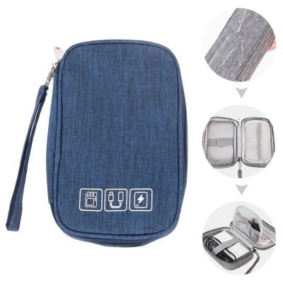 Picture of 1 pcs Travel Mobile Electronics Gadget Bag Travel Organizer USB Cable Organizer power bank, mobile phone, Wires, Hard Drive, Pendrive