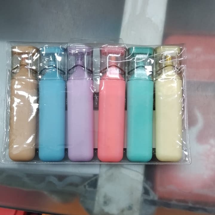 Picture of Xintongbo Mini Highlighters (Model X-801) - Set of 6 Fluorescent Capsule Marker Pens - Non-Toxic & Quick Dry