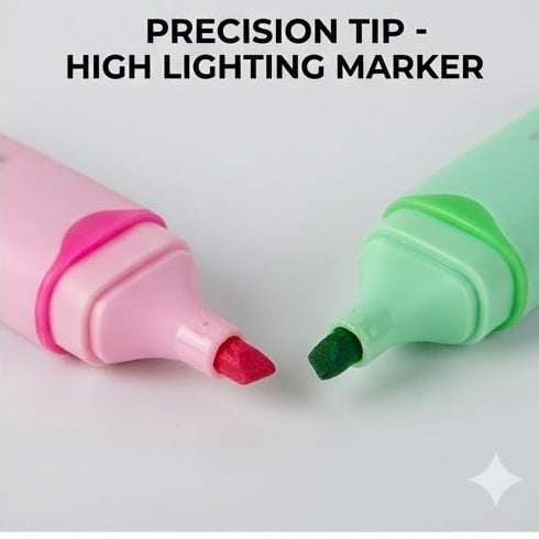 Picture of Space Capsule Pastel Highlighters (Model A-8154) - Set of 6 Ergonomic Cute Marker Pens for School & Office