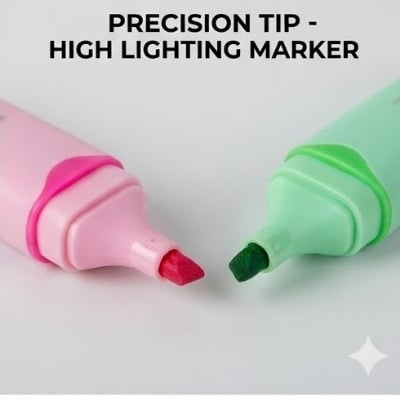 Picture of Space Capsule Pastel Highlighters (Model A-8154) - Set of 6 Ergonomic Cute Marker Pens for School & Office