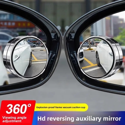 Picture of pcs Convex Frame Blind Spot Mirror 360 Degree Adjustable Clear Rearview Safety Driving ABS+Glass Car Accessories for RV's for