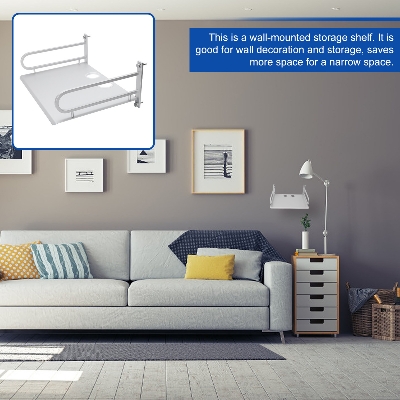 Picture of Stainless Steel Wall-Mounted Router Shelf No Dril WiFi Storage Organizer Home Bathroom Kitchen Shelf