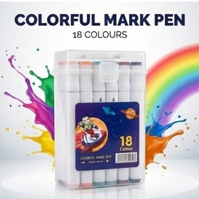 Picture of Touch Young 18 Colors Art Markers - Alcohol Based Dual Tip Sketch Pens for Students & Artists Best Budget Art Markers - Touch Young 18 Pcs Twin Tip Set