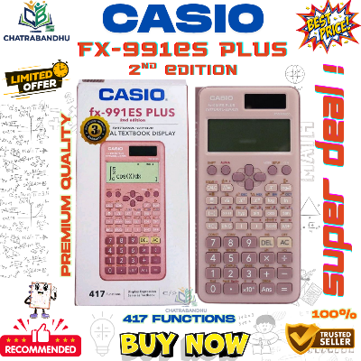 Picture of FX-991es plus (14 days return warrenty)(2nd Edition),(Thailand Variant), Scientific calculator Engineering best quality premium-ssc hsc engineering-black , pink ,yellow