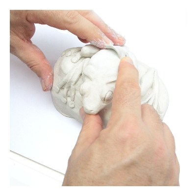 Picture of Mont Marte Premium Air Hardening Modelling Clay - White (500g)- - No Bake Pottery Clay Mont Marte Air Dry Clay - 500g White  Best DIY Craft Clay - Mont Marte Air Hardening (No Oven Needed)