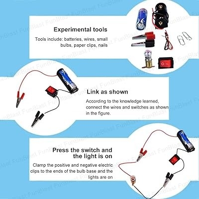 Picture of Scientific Experiment Kit – Scientific Kit for Kids, STEM Kit, Electric Circuit Kit for Students with Motor Fan Toy, DIY Science Kit for Students, Science Experiment Kit