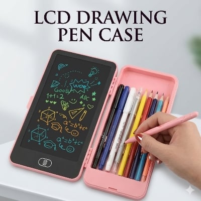 Picture of Smart LCD Drawing Pencil Case - 2-in-1 Digital Writing Tablet & Stationery Storage Box for Kids  LCD Writing Pencil Case - Smart Stationery Box  Digital Slate Pencil Box - Eco-friendly Drawing Case for School