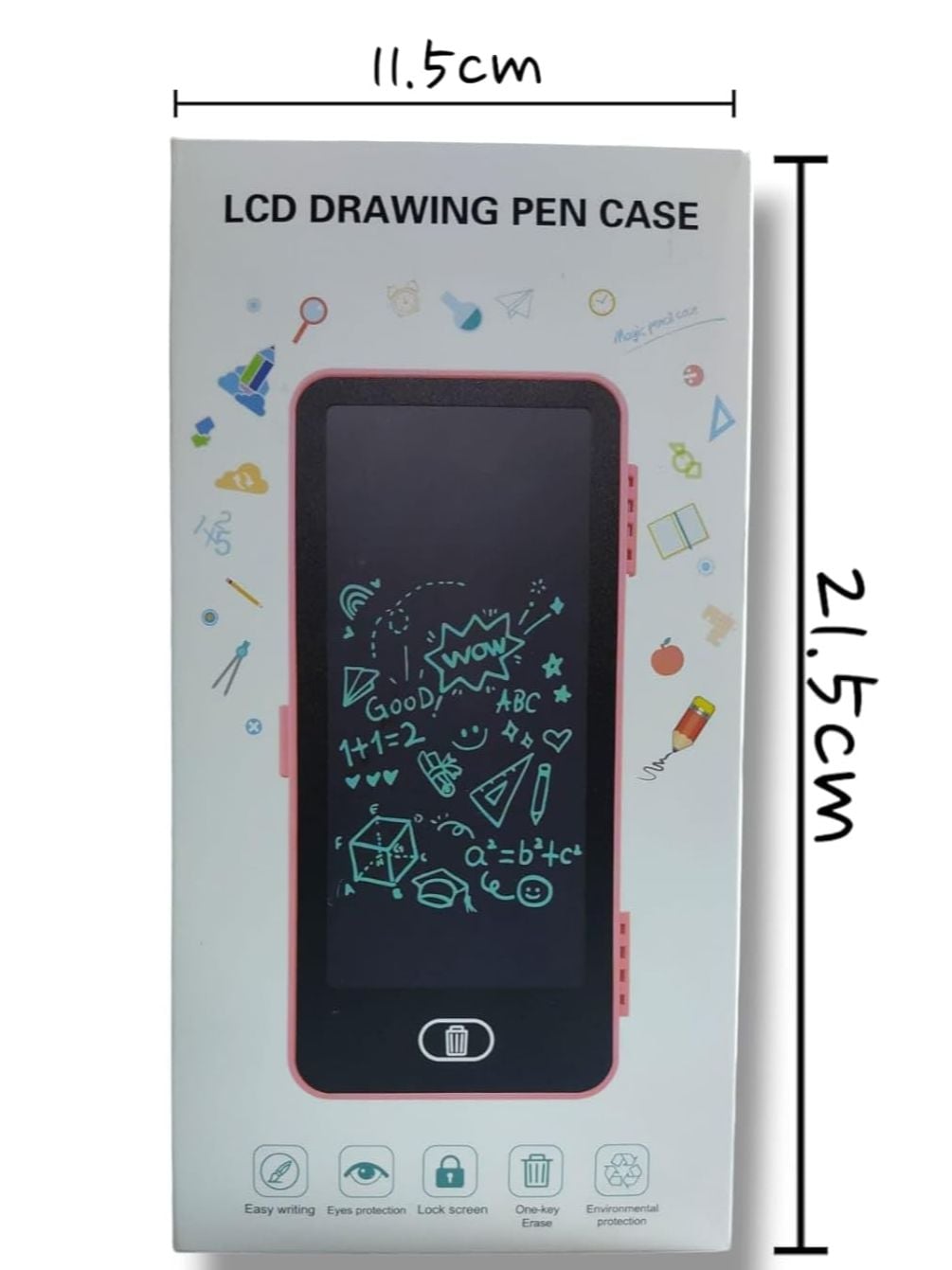 Picture of Smart LCD Drawing Pencil Case - 2-in-1 Digital Writing Tablet & Stationery Storage Box for Kids  LCD Writing Pencil Case - Smart Stationery Box  Digital Slate Pencil Box - Eco-friendly Drawing Case for School