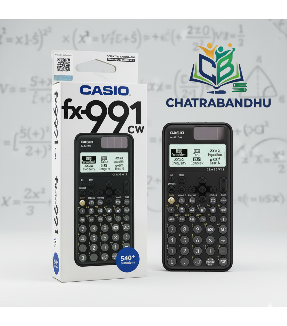 Picture of FX 991cw ClassWiz Scientific Calculator , (MASTER COPY) (THAILAND VARIANT)Non- Programmableh,engineering,hsc - Black Solar & Battery Powered Scientific Calculator