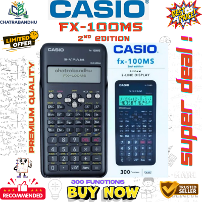 Picture of FX 100ms Calculator ,2nd Edition , (THAILAND VARIANT) calculator,(master copy)Non-Programmable acadamic-black