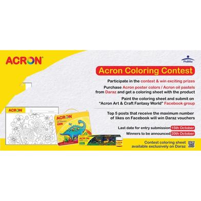 Picture of Acron Poster Colours Gulliver Kit (12 Shades x 10ml) - Rich Pigment Matte Finish Art Paint for Students (Made in India)