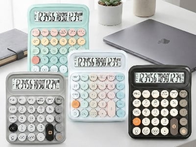 Picture of Ctifree ECO-013 Large Display Basic Calculator for School and Office, 12-Digit Dual Power Battery/Lithium with Memory Function