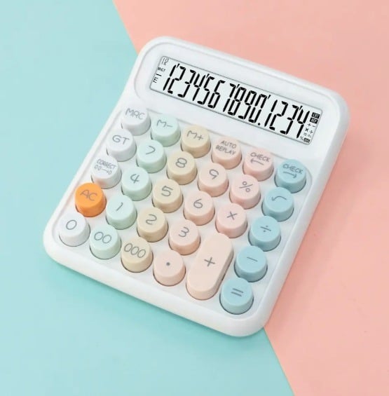 Picture of Ctifree ECO-013 Large Display Basic Calculator for School and Office, 12-Digit Dual Power Battery/Lithium with Memory Function