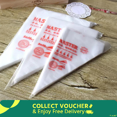 Picture of 20 Pcs Disposable Piping Bags for Cake Decorating - Strong PE Plastic Icing Bags