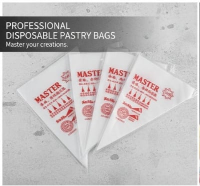 Picture of 20 Pcs Disposable Piping Bags for Cake Decorating - Strong PE Plastic Icing Bags