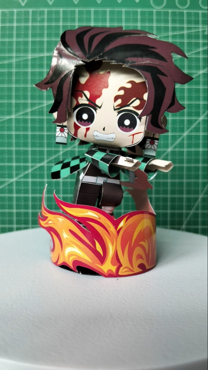 Picture of Tanjiro Kamado Tanjiro Kamado Papercraft Template - Demon Slayer DIY 3D Paper Model Kit  Tanjiro Papercraft Figure Template DIY Demon Slayer Craft - 3D Tanjiro Chibi Figure Paper Toy